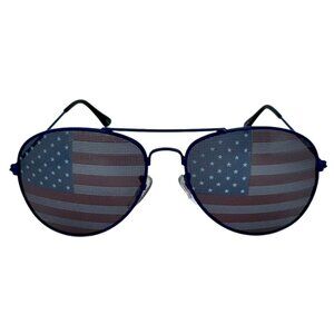 6025 | Black American Flag Aviator Novelty Sunglasses
